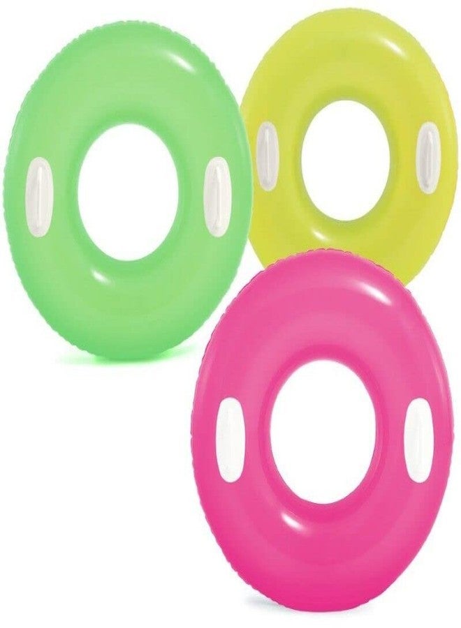 Jagmag® High Gloss Green Swim Ring, Swimming Tube for Boys and Girls,High Gloss Swim Ring Tube with Handles, Swim Tube with Handles(Size - 30''inch), Swimming Tube for Children - Image 3